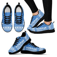 Kosrae Sneakers - Kosrae Polynesian Chief Tattoo Light Blue Version - Polynesian Pride