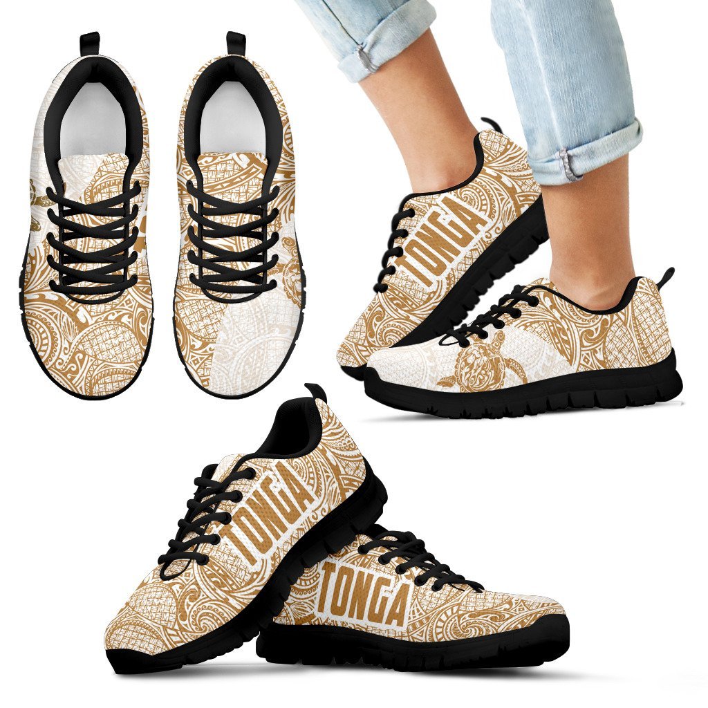 Tonga Shoes - Tonga Sneakers Polynesian Pattern 07 Kid's Sneakers - Black - 1 Black - Polynesian Pride