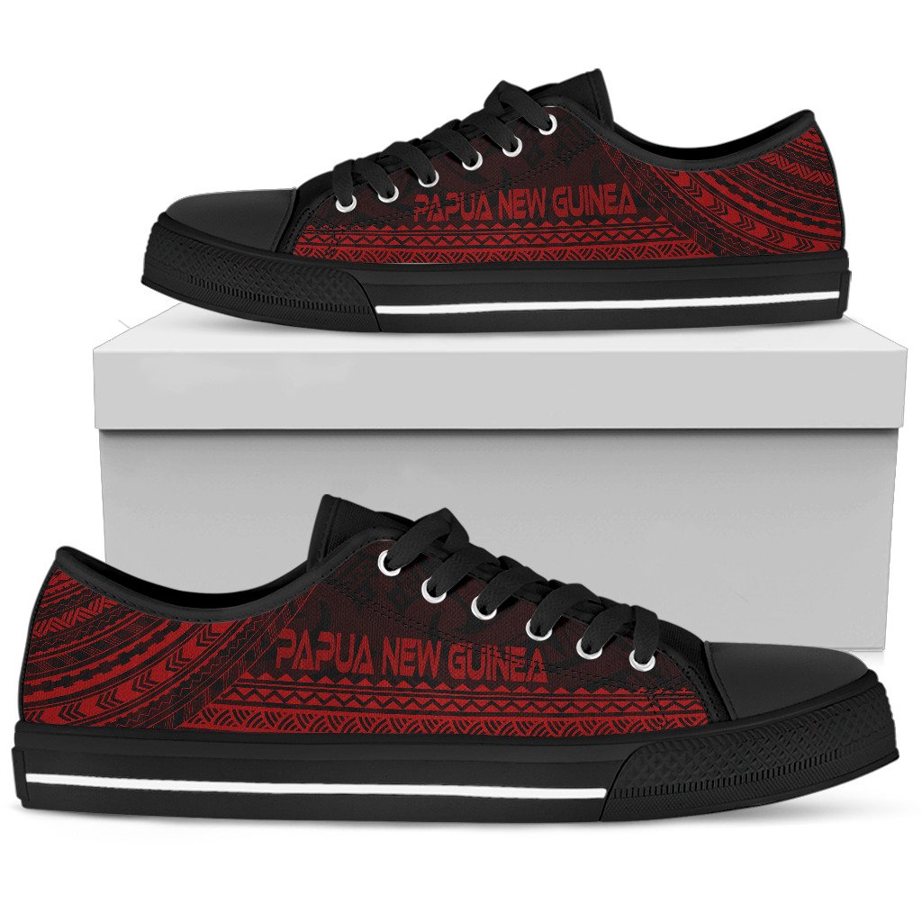 Papua New Guinea Low Top Shoes - Polynesian Red Chief Version - Polynesian Pride