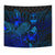 Guam Tapestry - Turtle Hibiscus Pattern Blue - Polynesian Pride