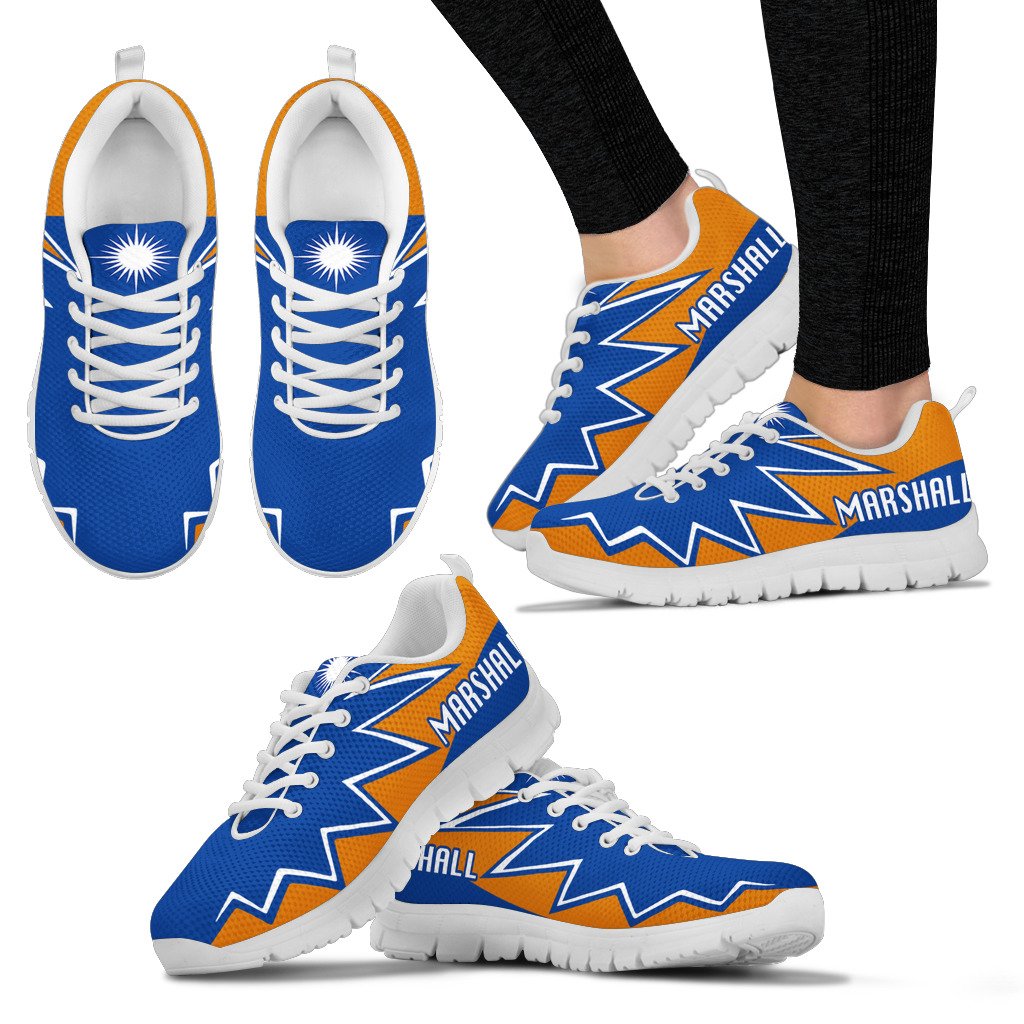 Marshall Islands Sneakers - Marshall Islands Flag Thunder Style - Polynesian Pride