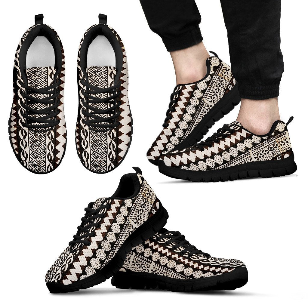 Samoa Sneakers - Samoan Siapo Tyle - 01 K7 Unisex Black - Polynesian Pride