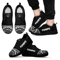 Pohnpei Sneakers - Pohnpei Flag Micronesia Black Style Unisex Black - Polynesian Pride