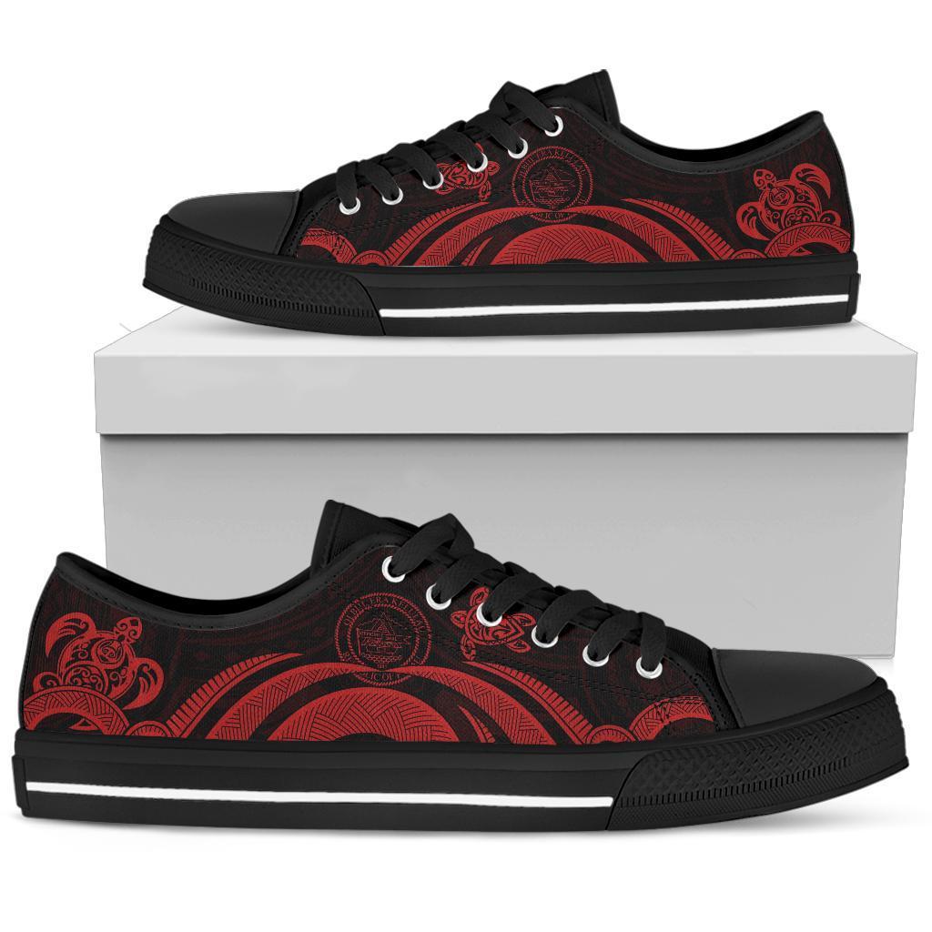 Palau Low Top Canvas Shoes - Red Tentacle Turtle - Polynesian Pride