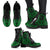 Chuuk Leather Boots - Tribal Green - Polynesian Pride