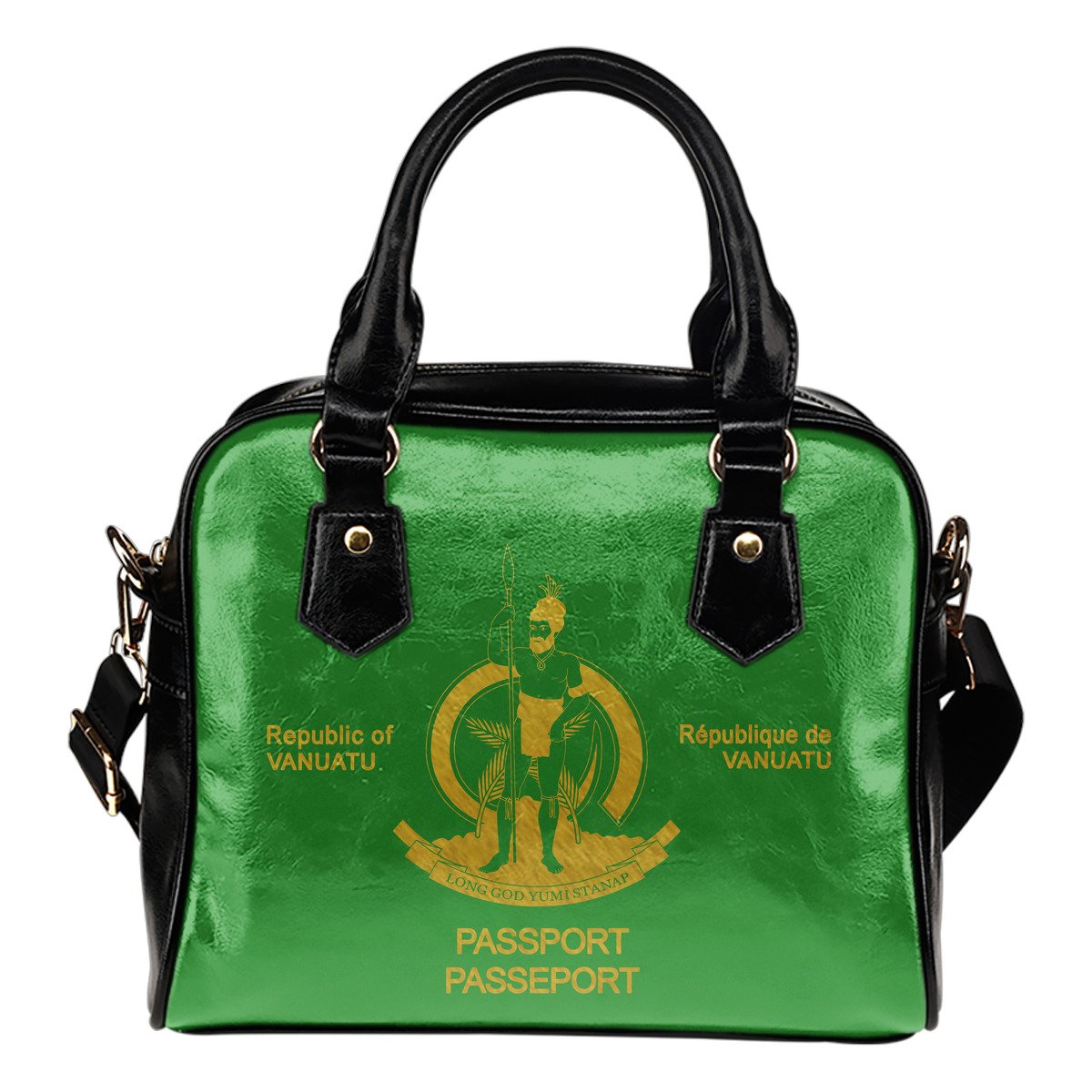 Vanuatu Passport Shoulder Handbag One Size Green - Polynesian Pride