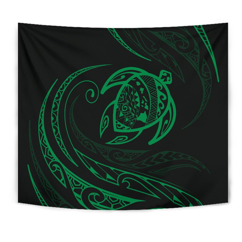 Hawaii Turtle Tapestry - Green - Frida Style - Polynesian Pride