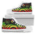 Palau High Top Canvas Shoes - Reggae Tentacle Turtle Unisex White - Polynesian Pride