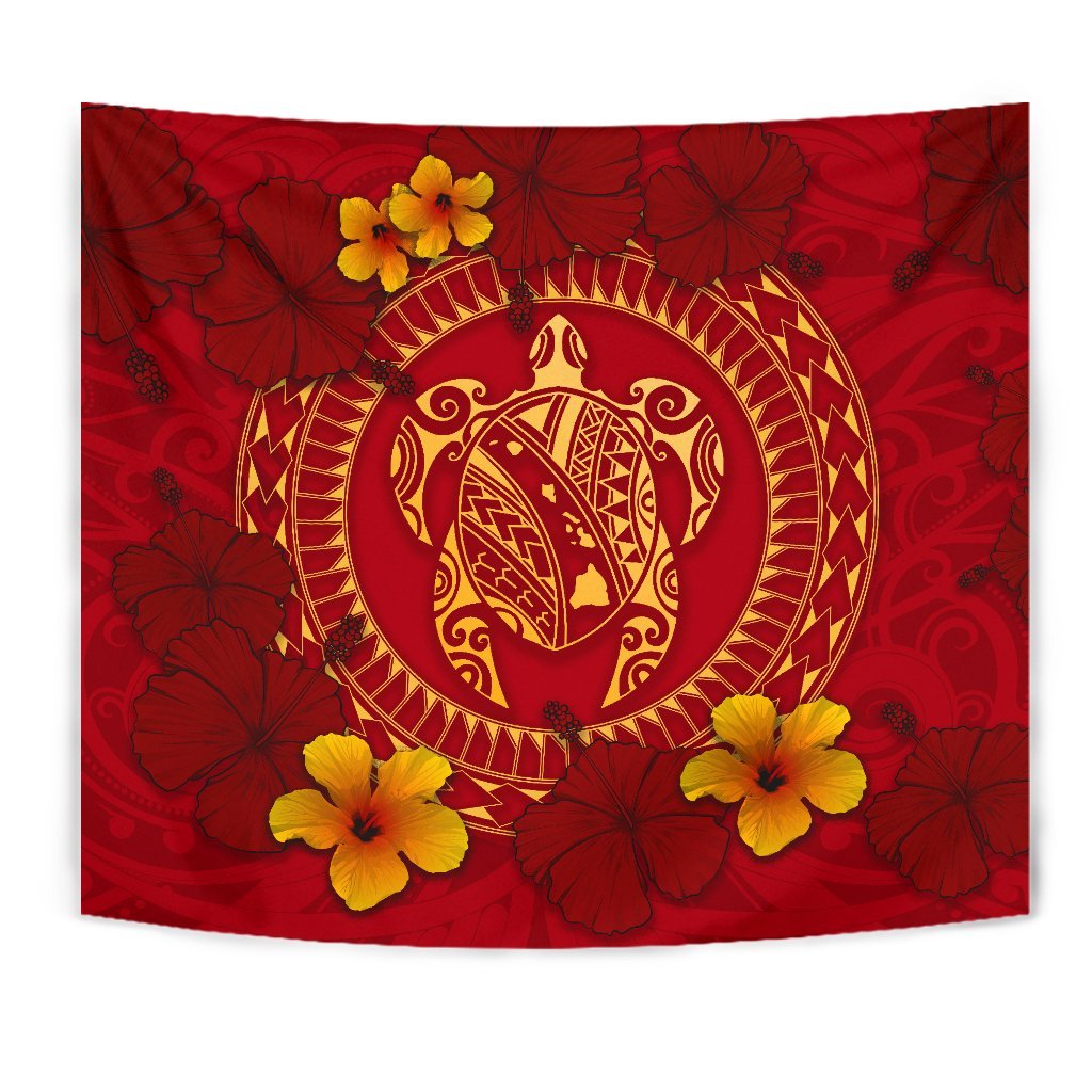 Hawaii Turtle Polynesian Tapestry - Oil Style - Polynesian Pride