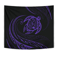 Hawaii Turtle Tapestry - Purple - Frida Style - Polynesian Pride