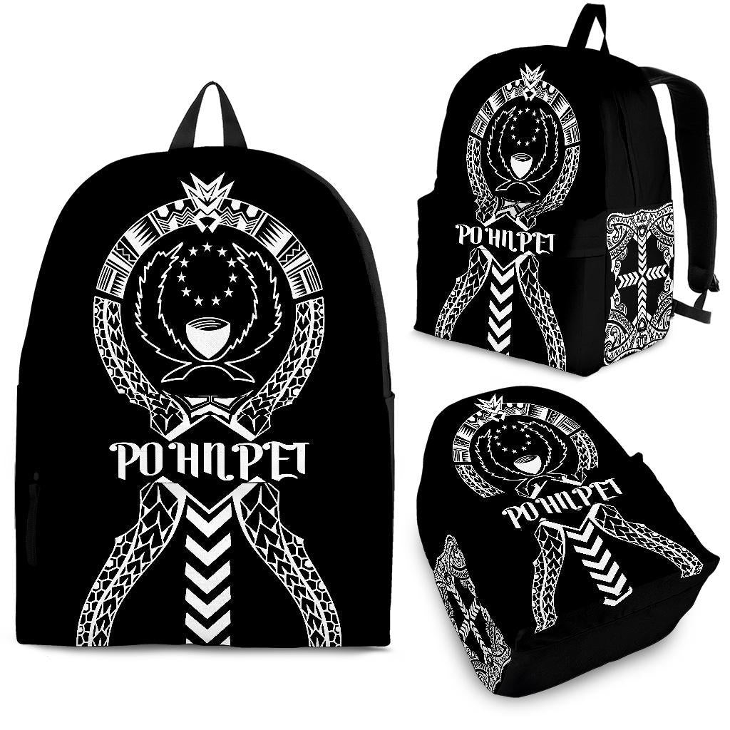 Pohnpei Backpack - Micronesian Tribal One Style White - Polynesian Pride