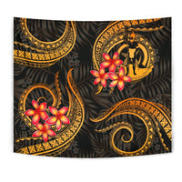 Vanuatu Tapestry - Gold Plumeria - Polynesian Pride