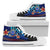 Samoa Custom Personalised High Top Shoes Blue - Vintage Tribal Mountain White - Polynesian Pride