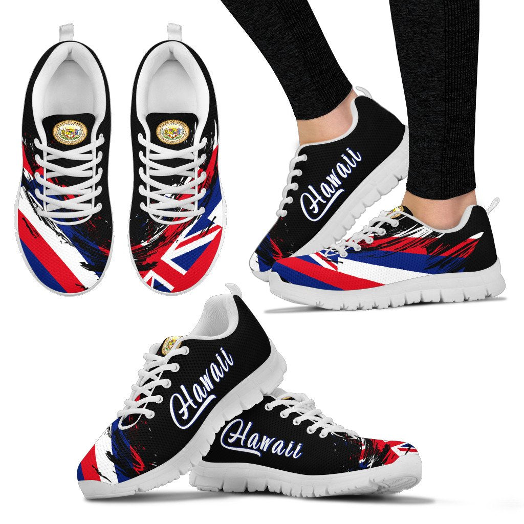 Hawaii Flag Sneakers - Art Style - Polynesian Pride