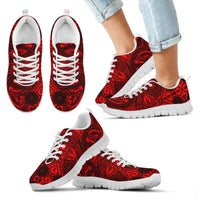 Polynesian Sneakers - Polynesian Tattoo Red Version - Polynesian Pride