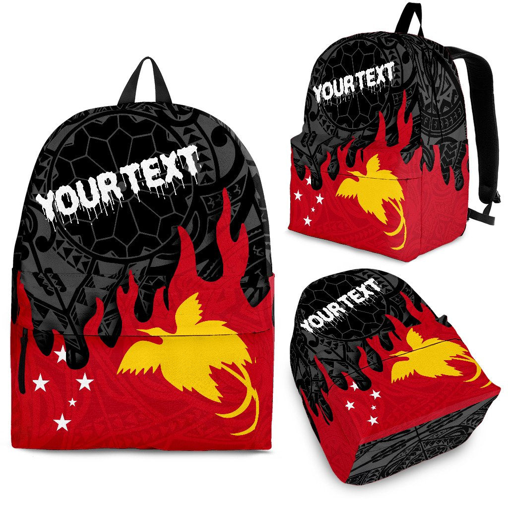 Papua New Guinea Custom Personalised Backpack - Melting Style Red - Polynesian Pride