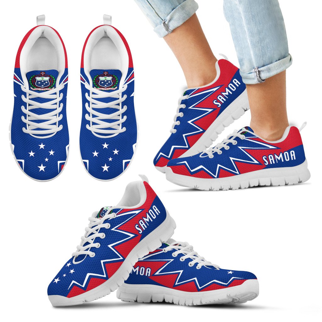 Samoa Sneakers - Samoa Coat Of Arms Thunder Style - Polynesian Pride