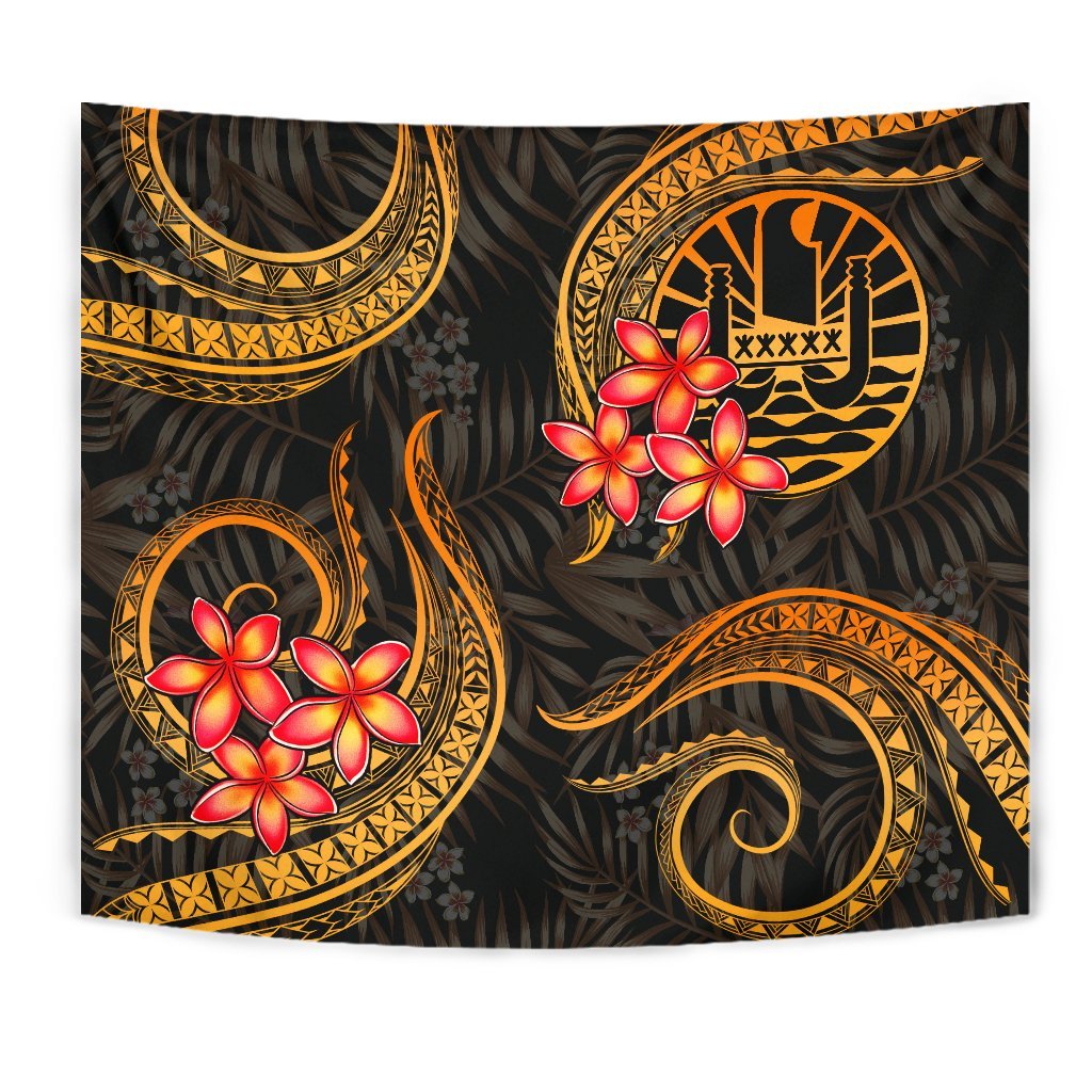 Tahiti Tapestry - Gold Plumeria - Polynesian Pride