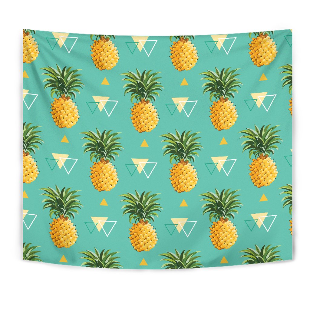 Pineapple Morden Tapestry Wall Tapestry Green - Polynesian Pride