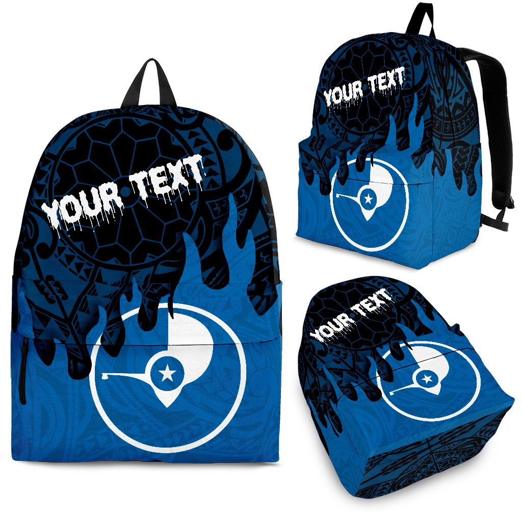 Yap Custom Personalised Backpack - Melting Style Blue - Polynesian Pride