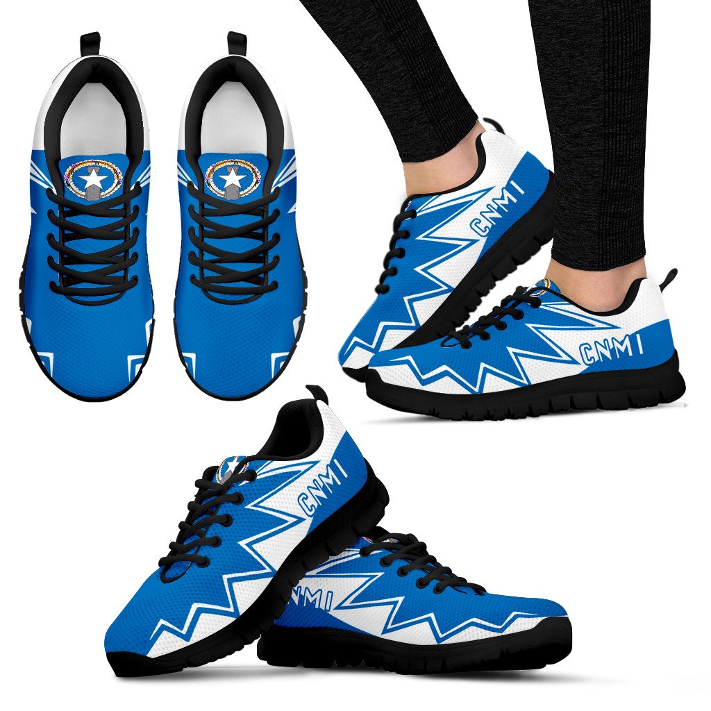 Northern Mariana Islands Sneakers - CNMI Flag Thunder Style - Polynesian Pride
