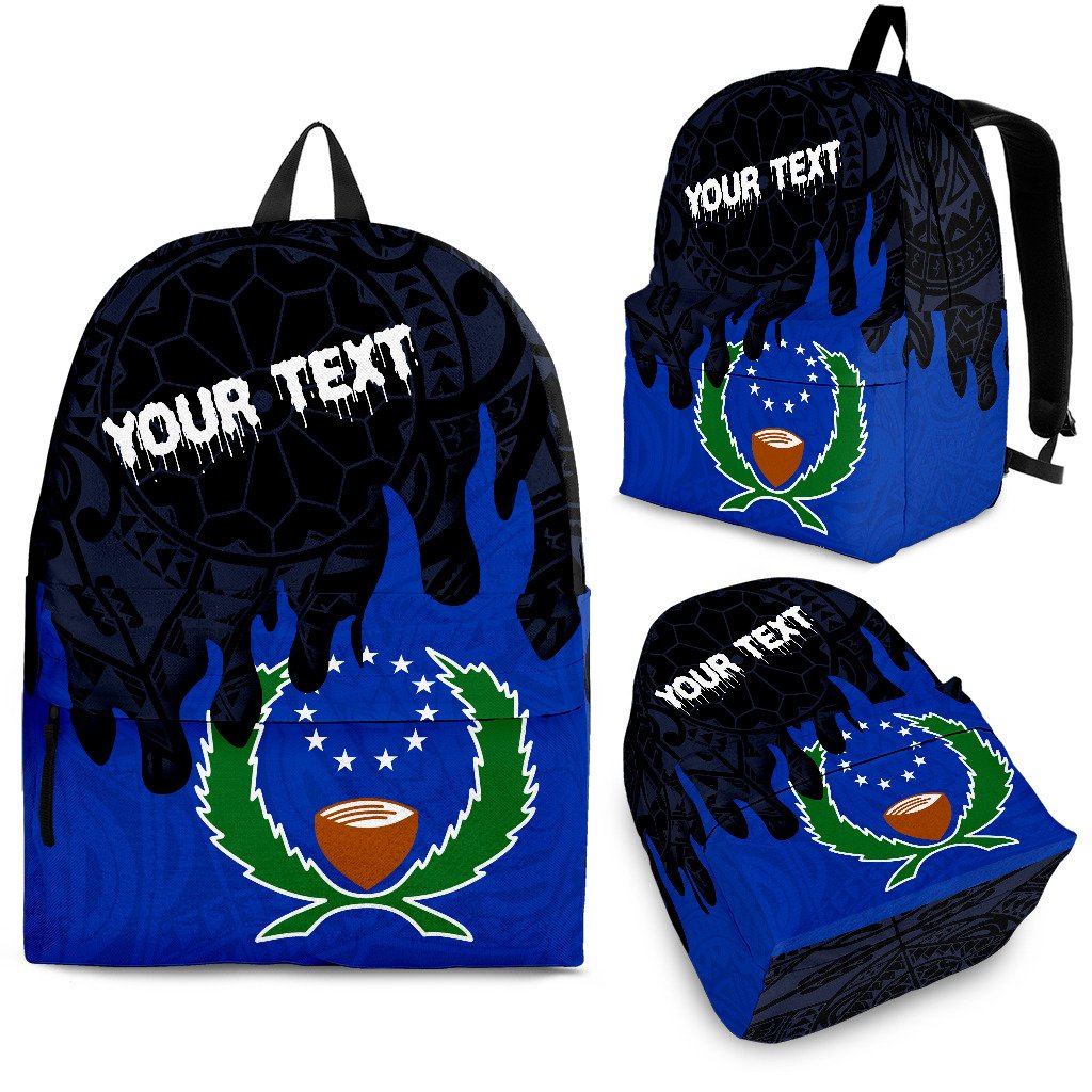 Pohnpei Custom Personalised Backpack - Melting Style Blue - Polynesian Pride