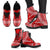 tonga Leather Boots - Polynesian Flag Chief Version - Polynesian Pride