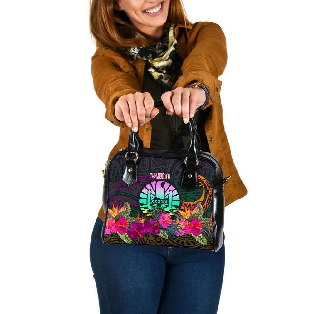 Tahiti Shoulder Handbag - Summer Hibiscus One Size Reggae - Polynesian Pride