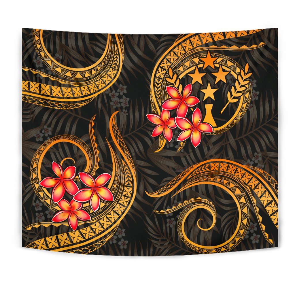 Kosrae Micronesian Tapestry - Gold Plumeria TAPESTRY GOLD - Polynesian Pride