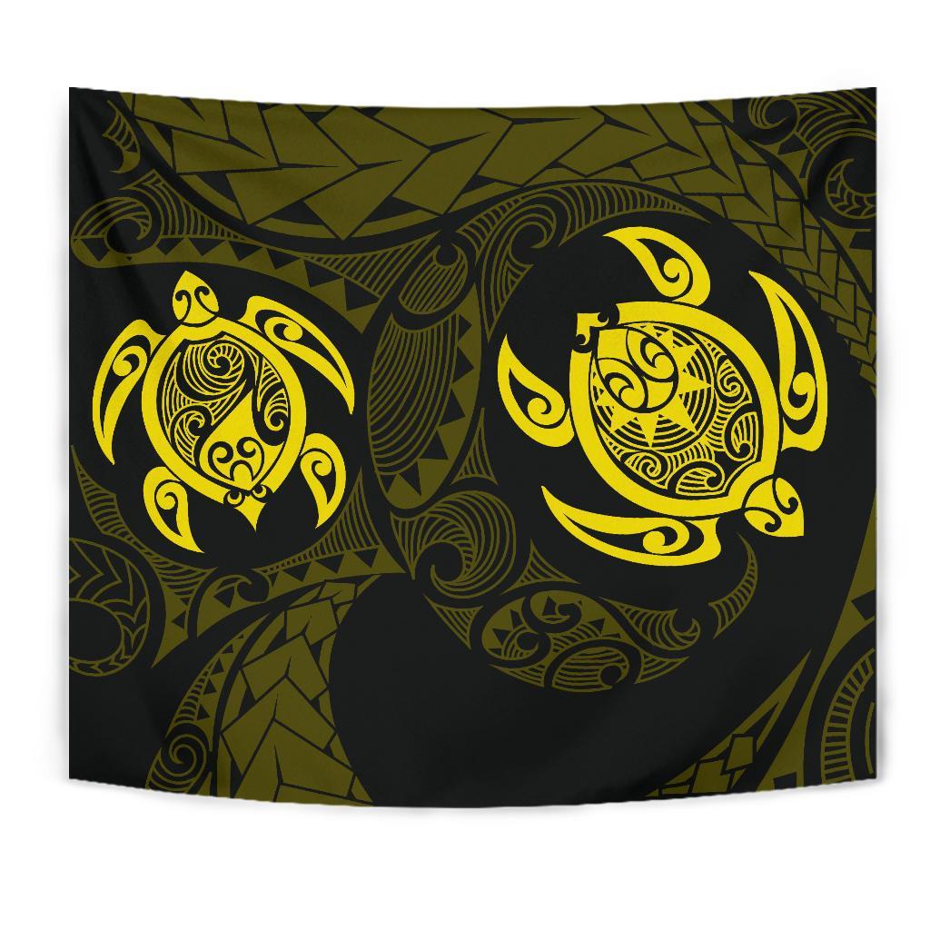 Hawaii Polynesian Turtle Tapestry Yellow - Polynesian Pride