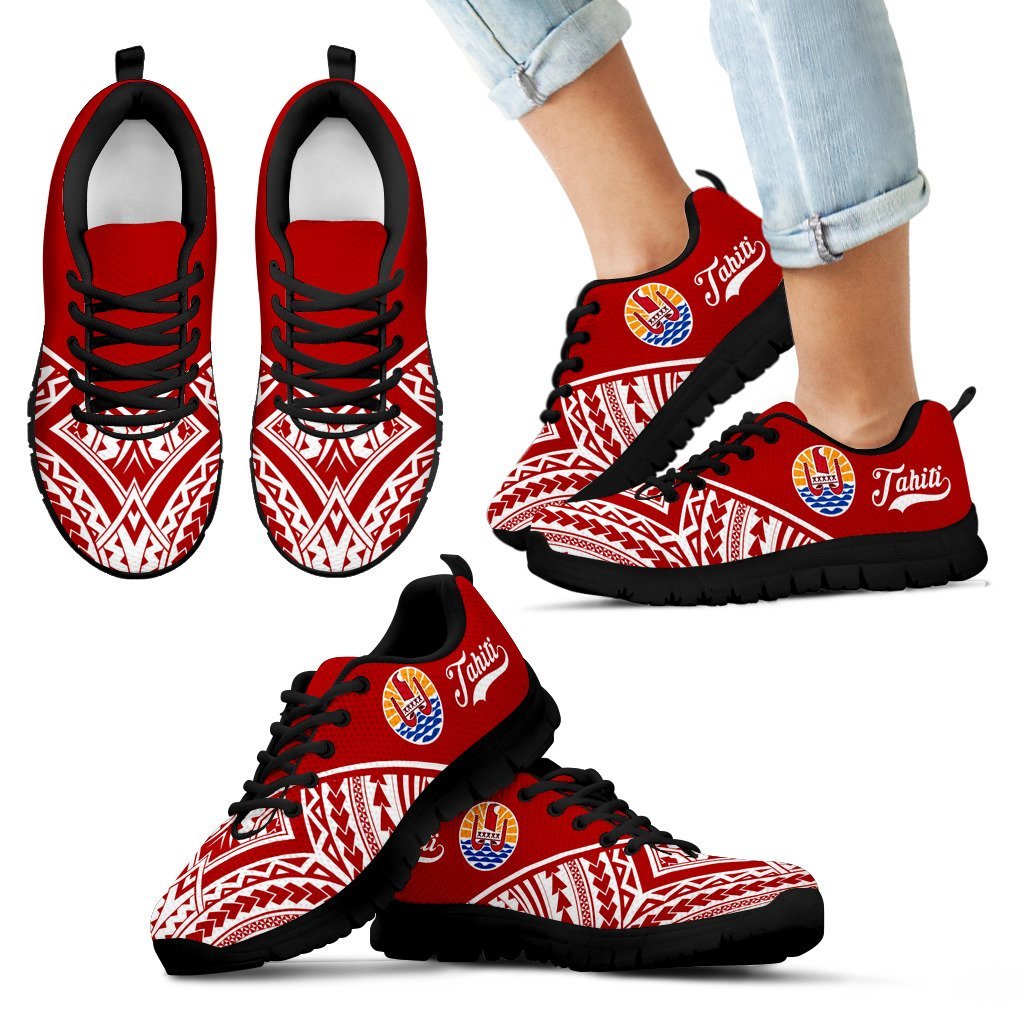 Tahiti Rising Sneakers 0 - Tahiti Flag Polynesian Tattoo 2nd - A16 - Polynesian Pride
