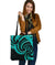 New Zealand Maori Mangopare Tote Bag Polynesian - Turquoise Tote Bag One Size Turquoise - Polynesian Pride