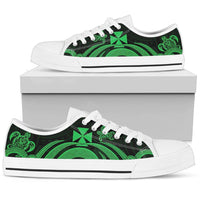 Wallis and Futuna Low Top Canvas Shoes - Green Tentacle Turtle - Polynesian Pride