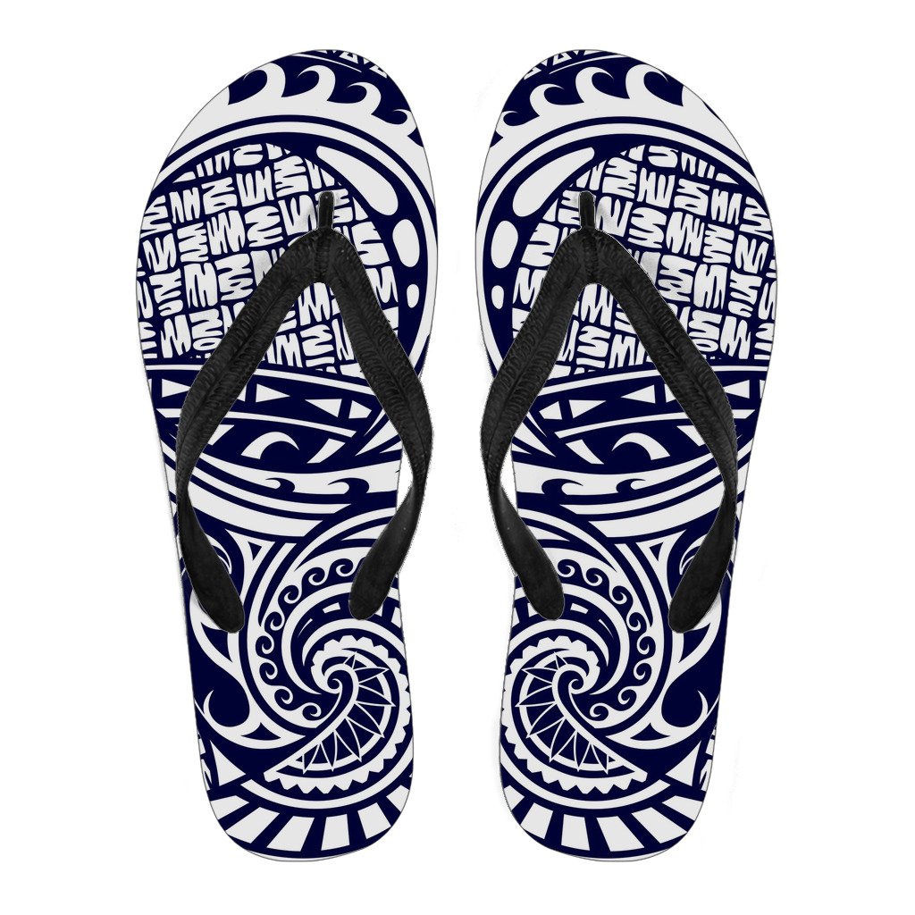 Polynesian 01 Flip Flops Men Black - Polynesian Pride