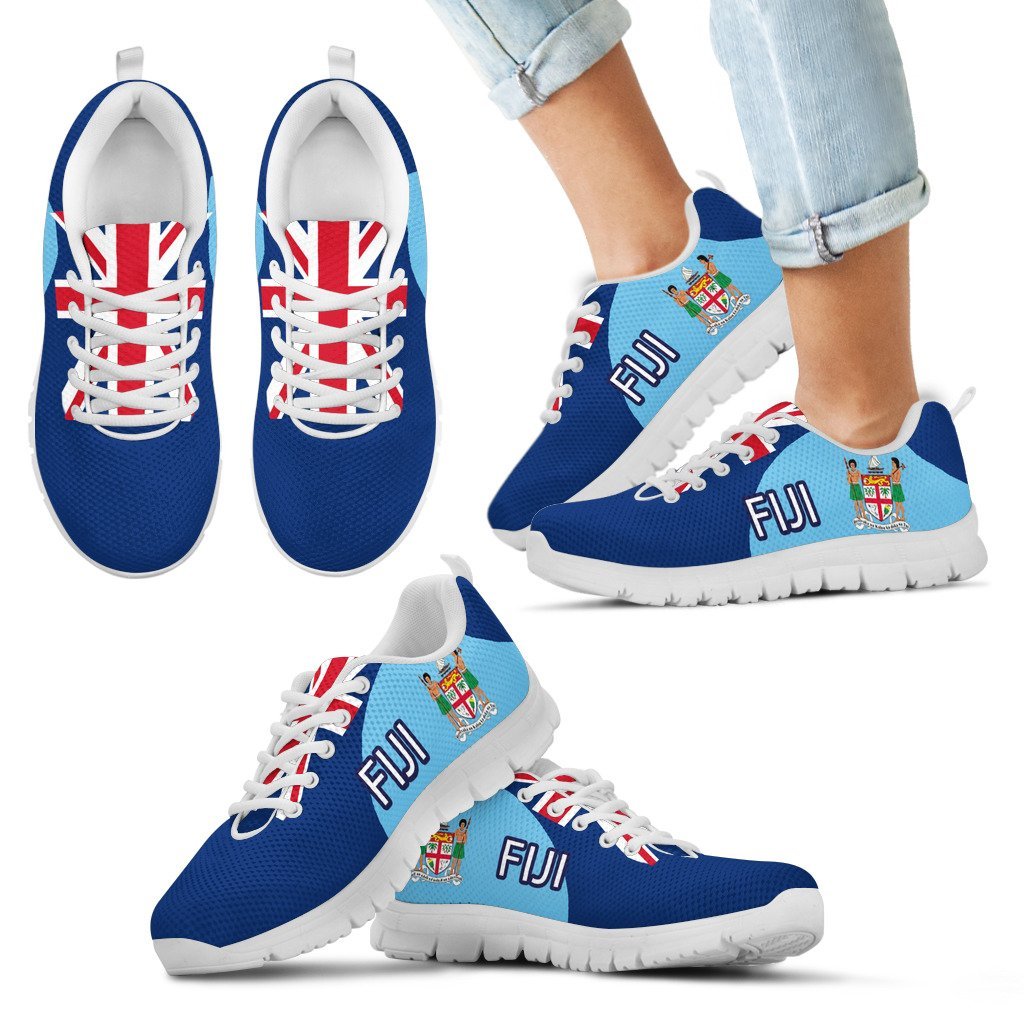Fiji Running Sneakers - Fiji Flag Coat Of Arms - Th5 - Polynesian Pride