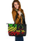 Cook Islands Leather Tote Bag - Reggae Tentacle Turtle Reggae - Polynesian Pride