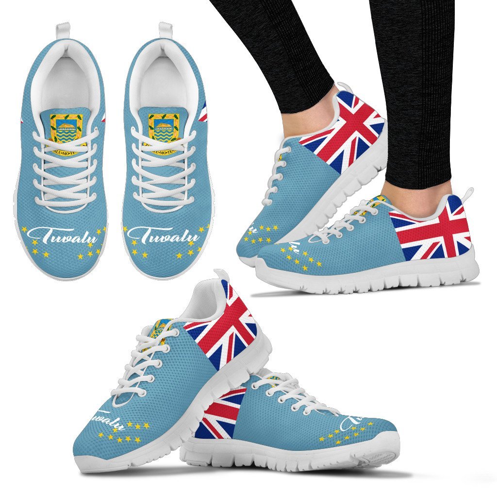 Tuvalu Sneakers - Tuvalu Flag Coat Of Arms - K5 - Polynesian Pride