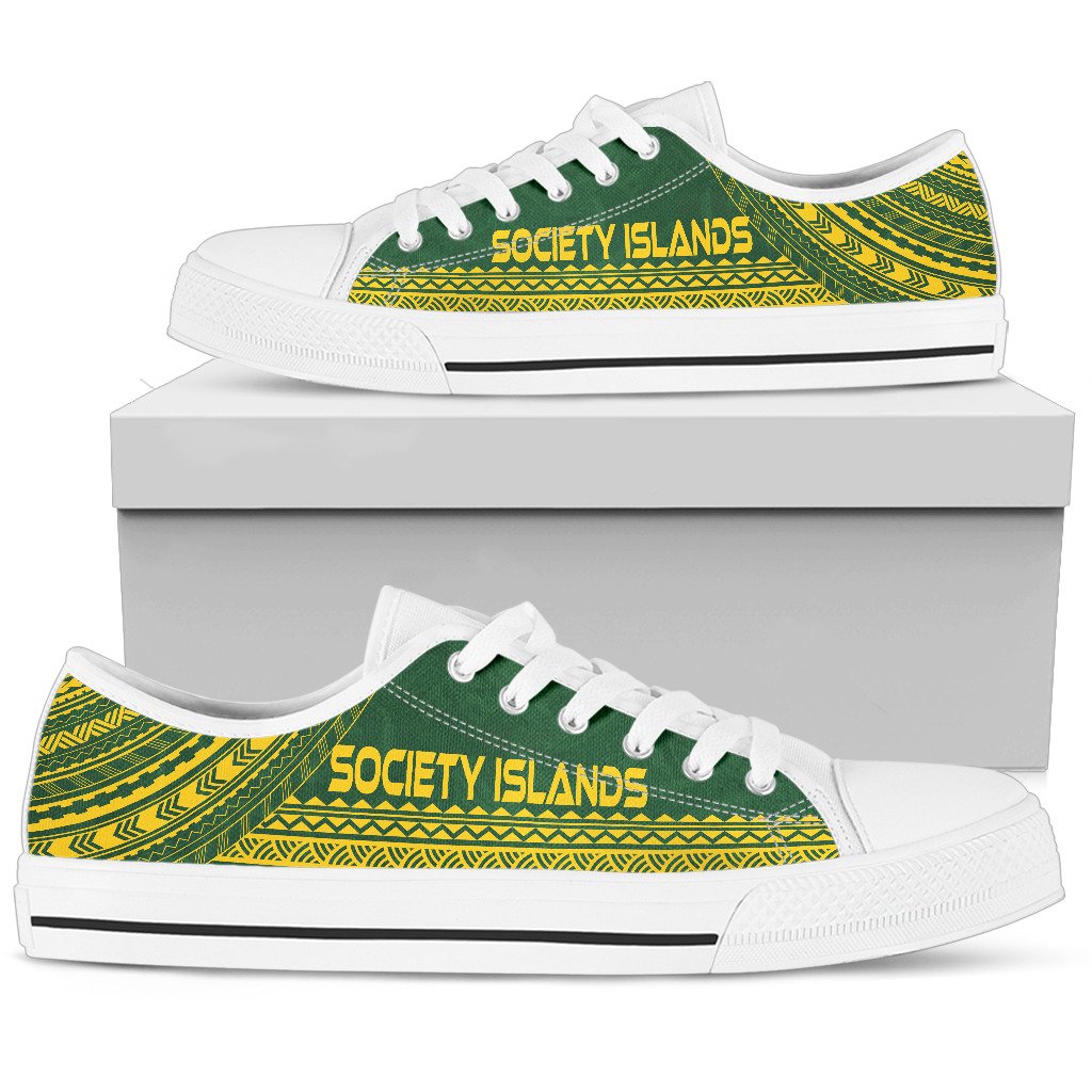 Society Islands Low Top Shoes - Polynesian Flag Chief Version - Polynesian Pride