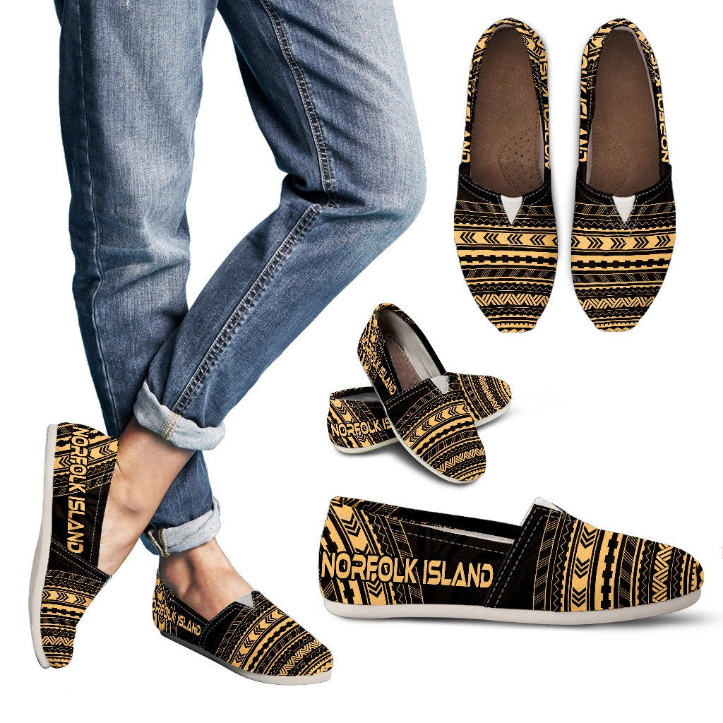 Norfolk Island Casual Shoes - Polynesian Gold Chief Version Women Gold - Polynesian Pride