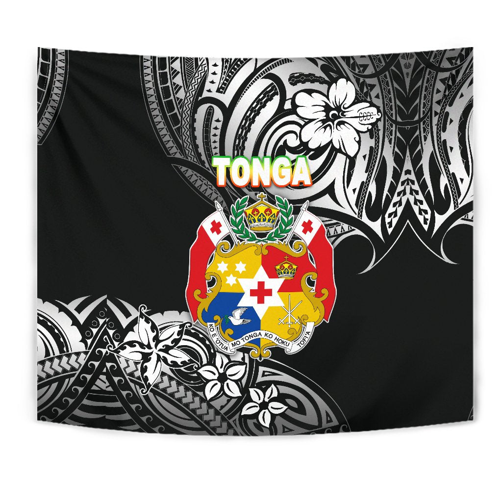 Mate Ma'a Tonga Rugby Tapestry Polynesian Unique Vibes - Black - Polynesian Pride