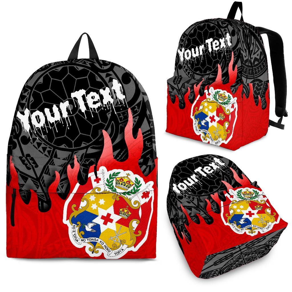 Tonga Custom Personalised Backpack - Melting Style Red - Polynesian Pride