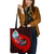 Guam Tote Bags - Polynesian Hook And Hibiscus (Red) Tote Bag One Size Red - Polynesian Pride