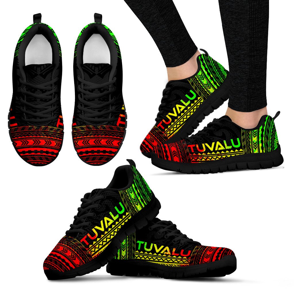 Tuvalu Sneakers - Tuvalu Polynesian Chief Tattoo Reggae Version - Polynesian Pride