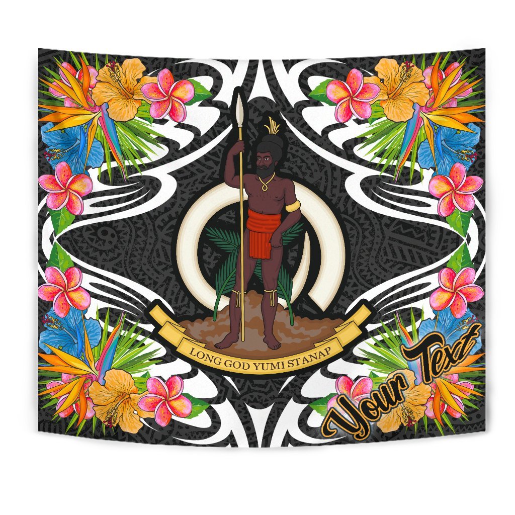 Vanuatu Tapestrys - Custom Personalised Tropical Flowers Style - Polynesian Pride