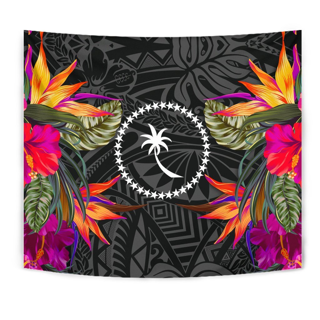 Chuuk Slide Tapestry - Polynesian Hibiscus Pattern - Polynesian Pride