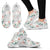 Hawaii Tropical Pattern With Orchids, Leaves And Gold Chains. Sneakers - Polynesian Pride