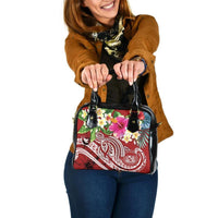 Polynesian Hawaii Shoulder Handbag - Summer Plumeria (Red) One Size Red - Polynesian Pride