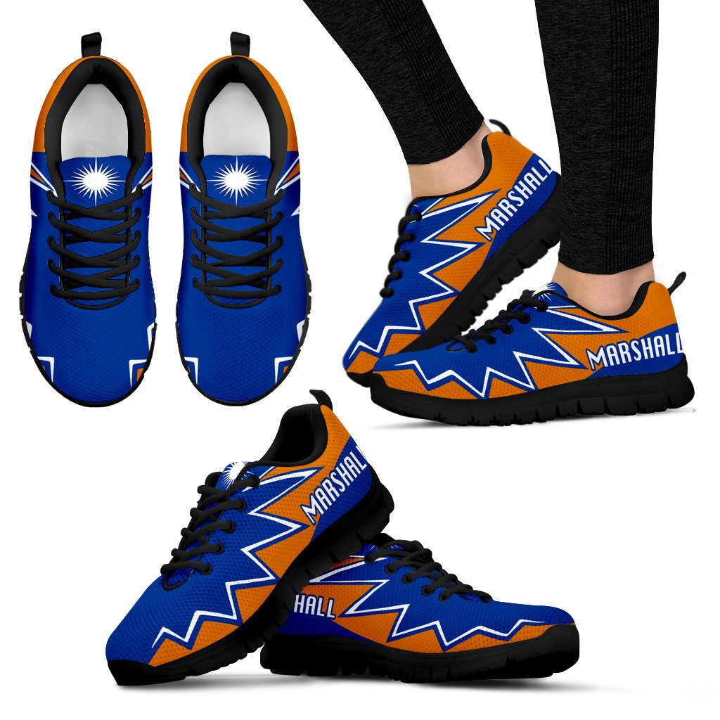 Marshall Islands Sneakers - Marshall Islands Flag Thunder Style - Polynesian Pride
