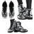 Norfolk Island Leather Boots - Polynesian Tattoo Black - Polynesian Pride