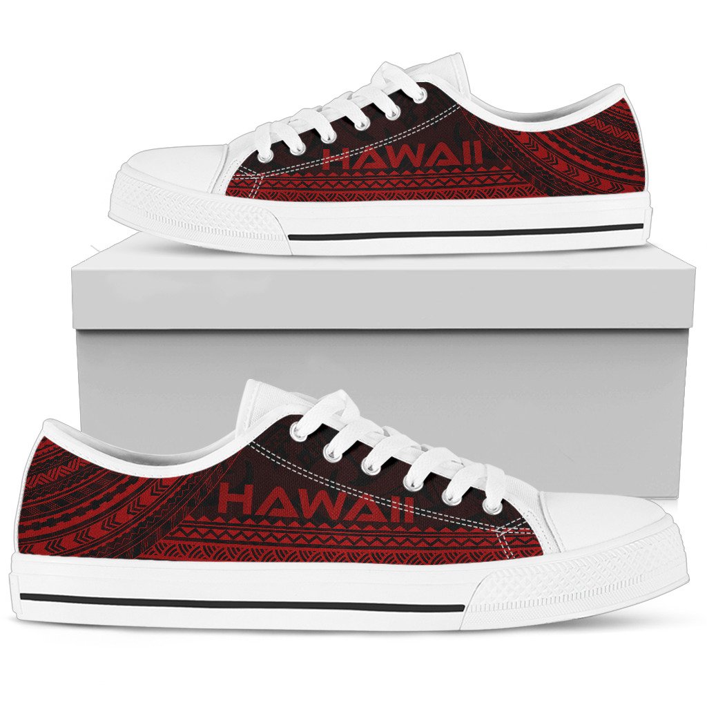 Hawaii Low Top Shoes - Polynesian Red Chief Version White - Polynesian Pride